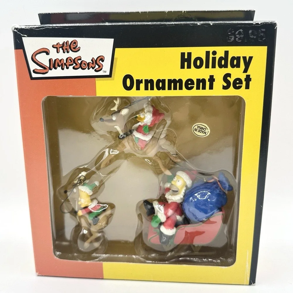 2004 The Simpsons Heirloom Christmas Ornament Collection Homer Bart Lisa Vintage